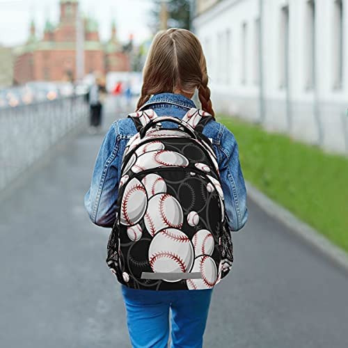Mochila Deportiva Con Diseño De Pelota De Béisbol, Mochila E