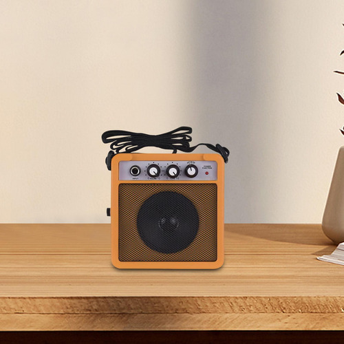Mini Amplificador De Guitarra De 5 W Para Práctica Amarillo