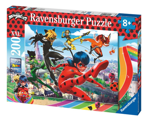 Rompecabezas De Las Aventuras De Ladybug 200 Pz Ravensburger