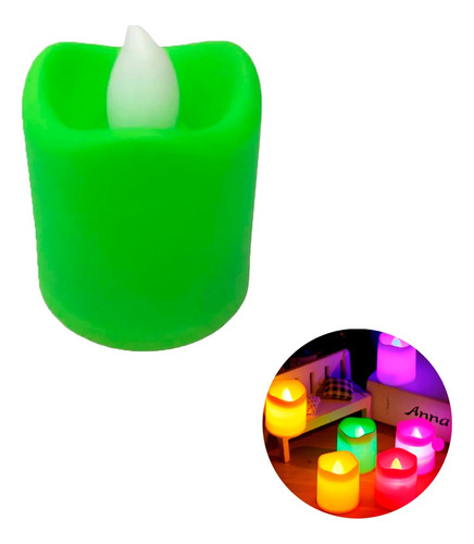 Vela Led Multicolor Con Pila Souvenir Fiesta Deco Portatil 