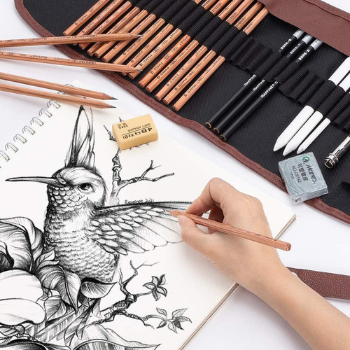 Set De Lápices De Dibujo Estuche De Gran Capacidad 29 Piezas