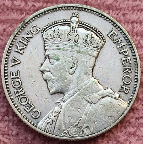 Moeda Prata Estrangeira Nova Zelândia One Shilling De 1935 (Usado)