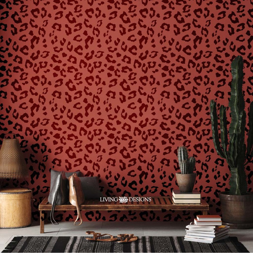 Plantilla Decorativa Leopardo Animal Print 60x70cm Stencil 