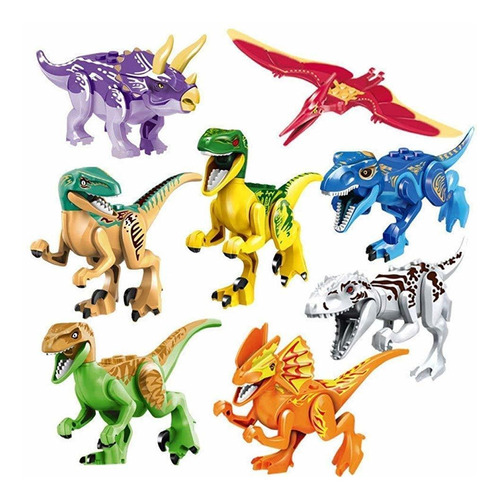 Liberty Imports Dino World Dinosaur Building Blocks Figuras 