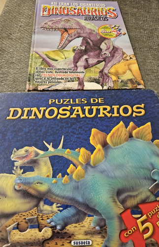 Libro Así Eran Los Gigantescos Dinosaurios + Libro De Puzzle