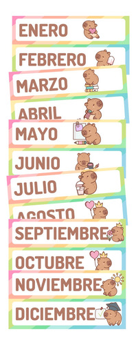 Kit Imprimible Decoración Aula Capibara