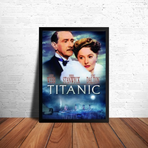 Quadro Decorativo Filme Clássico Titanic Arte Moldurado 