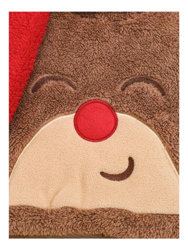 Bebé Niño Capucha Teddy Con Bordado De Dibujos Animados