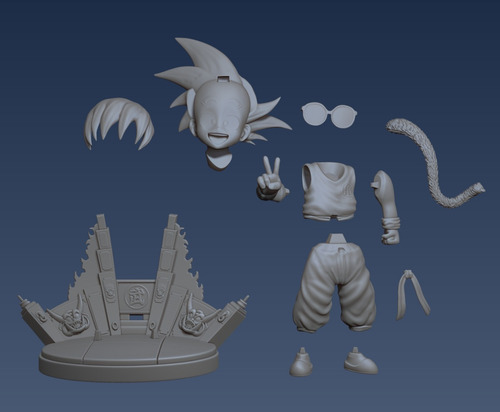 Dragon Ball Goku Roshi Glasses Archivo Stl Para Impresión 3d