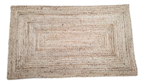 Alfombra Rectangular Natural De Yute 180 X 120 Cm