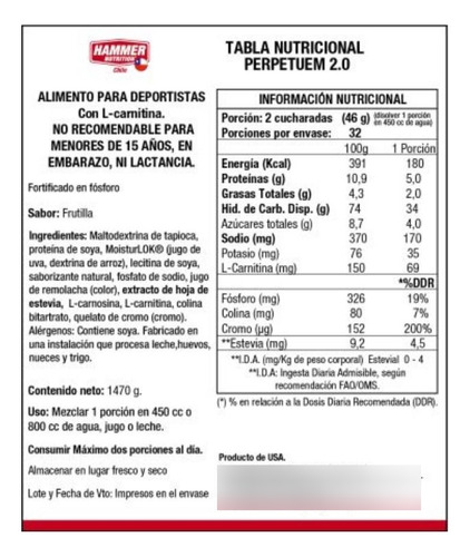 Perpetuem® 2.0 Bebida Deportiva (32 Porciones) Frambuesa
