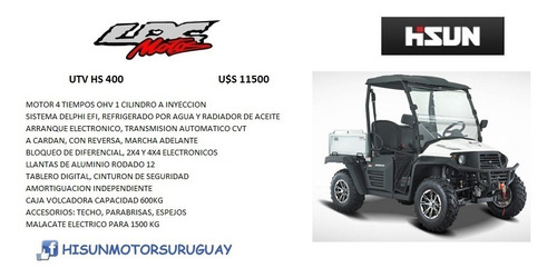 Utv / Atv Hisun Hs400 4x2 / 4x4 Todo Terreno