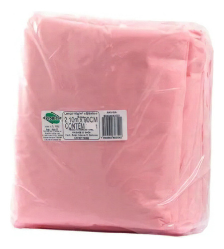 Lençol Descart Maca Tnt Elástico Rosa 2,10x0,90 40 G - 05 Un