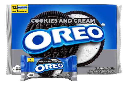 Galletas Oreo Cookies & Cream 432grs X12 Uds