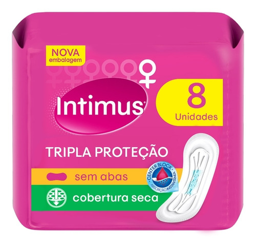 Absorvente Externo Tripla Proteção Sem Abas 8un Intimus