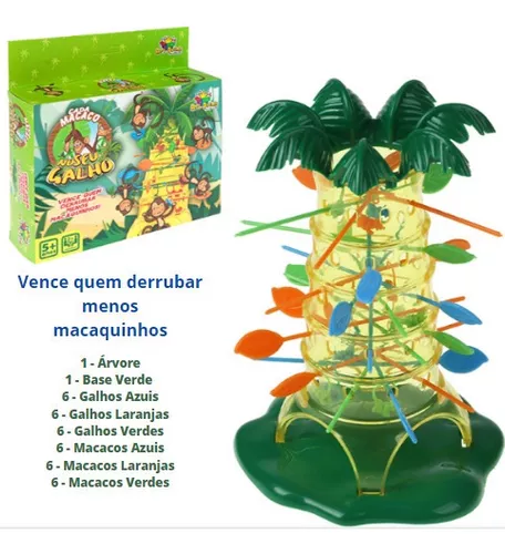 O DIVERTIDO JOGO DOS MACACOS DE BRINQUEDO QUE CAEM DA ÁRVORE