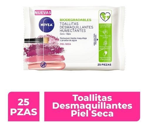 Toallitas Desmaquillantes Nivea Para Piel Seca 25 Piezas Tipo De Piel