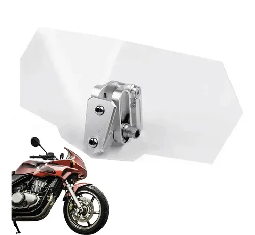 Parabrisas universal ajustable para motocicleta, deflector de viento transparente de ABS con brazos de extensión, parabrisas de clip para , y la mayoría de las