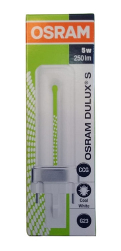 Lâmpada Osram Pl-s / Dulux S 5w 840 G23 2 Pinos - 7004533