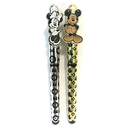 Set De 2 Bolígrafos Mickey Y Minnie Mouse Oro Y Plata