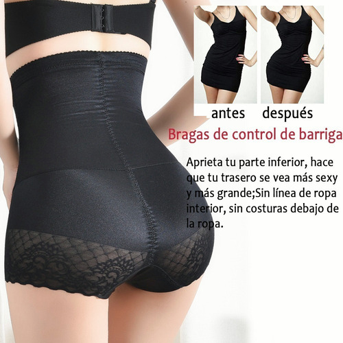 Bragas Control Abdomen Cinturón Alto Para Mujer Fajas Cor