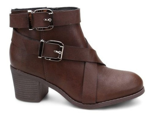 Imagem 1 de 5 de Bota Feminina Beira Rio Cano Curto 9059.101 - Marrom