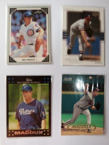 Greg Maddux Hof(2014)  Lote De Tarjetas De La Mlb 