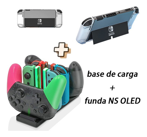 Base De Carga, Mandos Y Carcasa Para Nintendo