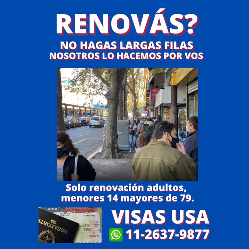 Imagen 5 de 10 de Visas Estados Unidos - Usa - Altas - Renovaciones - Turnos