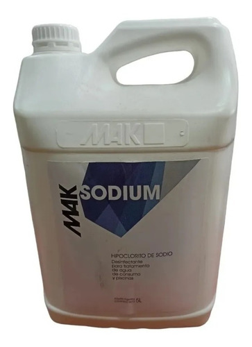 Cloro Liquido Para Pileta Mak Sodium X 5 Litros