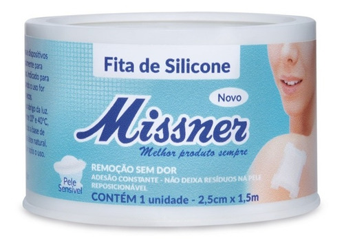 Fita De Silicone 2,5 Cm X 1,5m Cicatriz Pele Frágil Missner