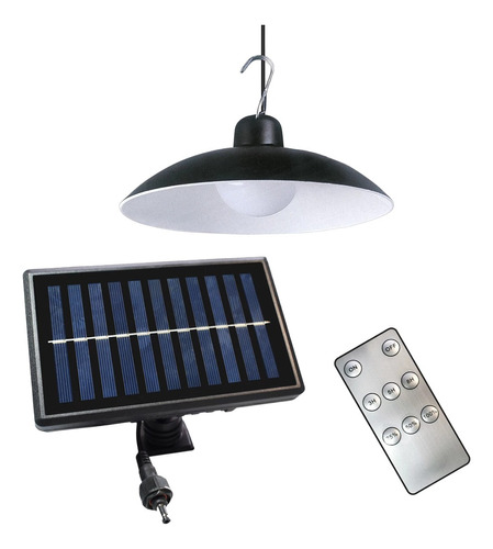 Foco Led 90lm Plafón Control Remoto Panel Solar Colgante 