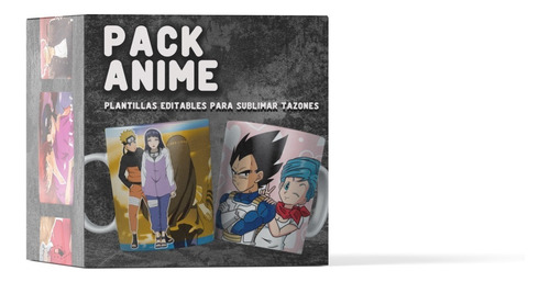 Plantillas Sublimación Tazón Pack Anime 