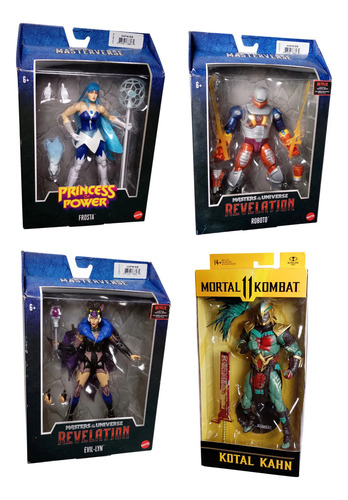 4pzas Figuras Accion Frosta, Roboto, Evil Lyn Y Kotal Kahn (Usado)