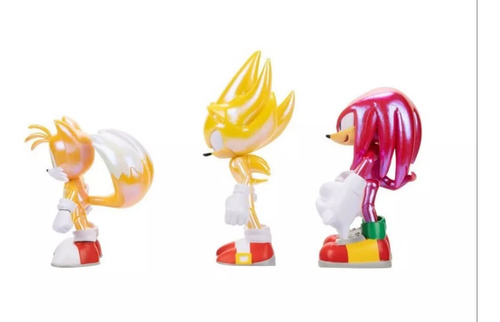 Super Sonic The Hedgehog Knuckles Tails 10cm Jakks Pacific
