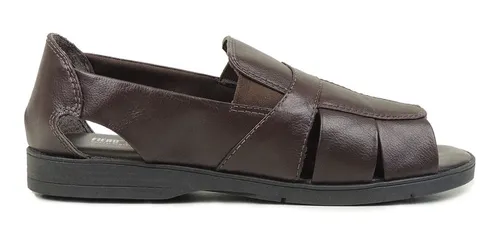 Sandália Masculina Em Couro Fiero Córdoba Café Ref.:350