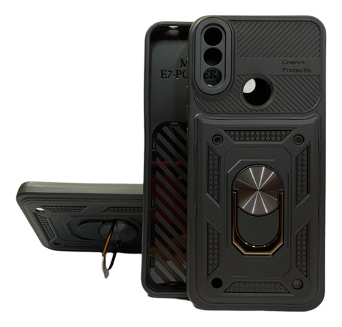 Funda Uso Rudo Con Anillo Para Motorola Moto E7i Power