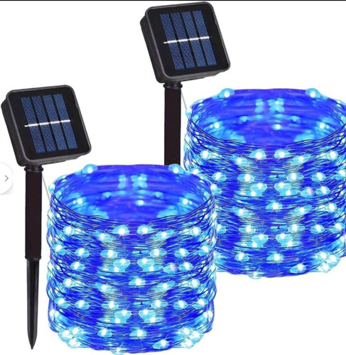 Luces De Navidad Para Exteriores Panel Solar 10mts. 100 Led