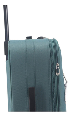 Set X3 Valijas Semirrígidas 4ruedas Reforzada Viajera Imperm Verde Lisa