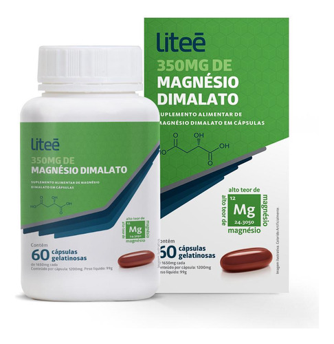 Magnésio Dimalato 350mg Litee - 60 Cápsulas Gelatinosas