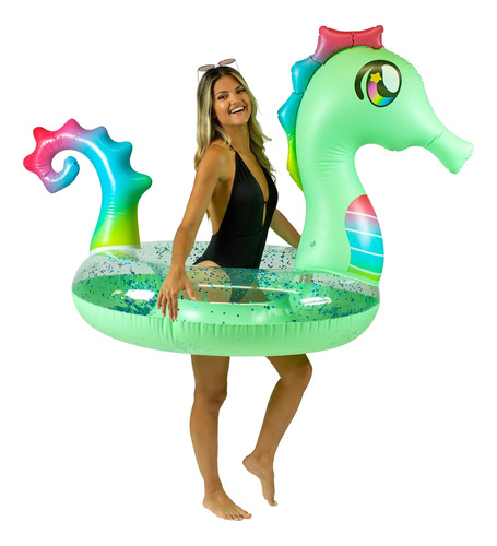 Flotador Inflable Para Piscina De Bebida, Caballito De Mar C