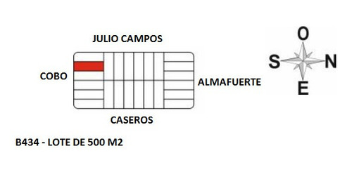 Imagen 3 de 3 de B434 - Lote Cobo Entre Julio Campos Y Caseros Nueva Atlantis