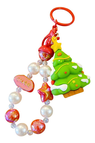 Llavero Navideño Con Cuentas, Pulsera Para Niñas, Niños,