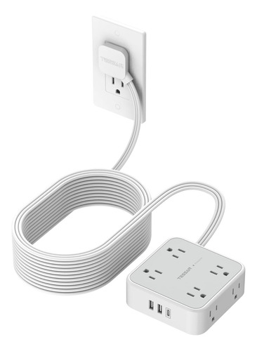 Regleta De Alimentación De 7,6 Metros Con Puertos Usb C, 8 T