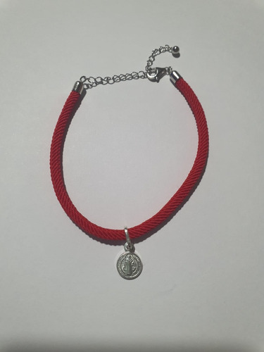 Imagen 2 de 5 de Pulsera De San Benito, **protección**, De Plata De Ley 100%