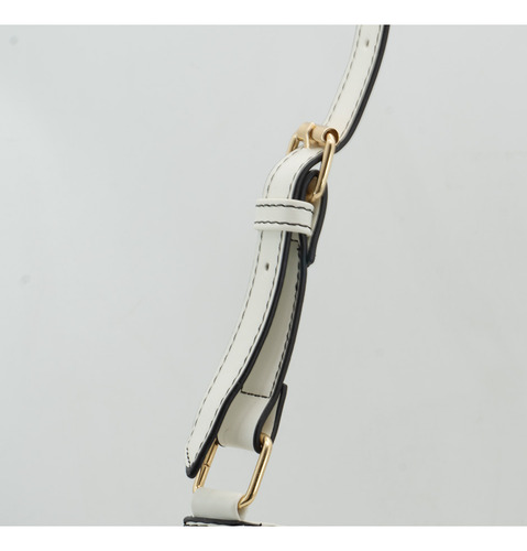 Bolsa De Mano Bandolera Andrea Para Mujer Solapa Blanca Color Blanco