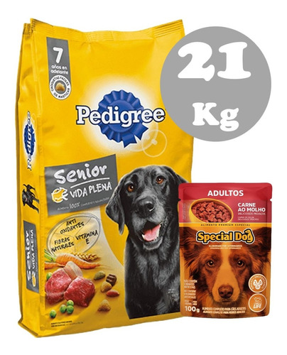 Pedigree Senior 21kg + 6 Pagos