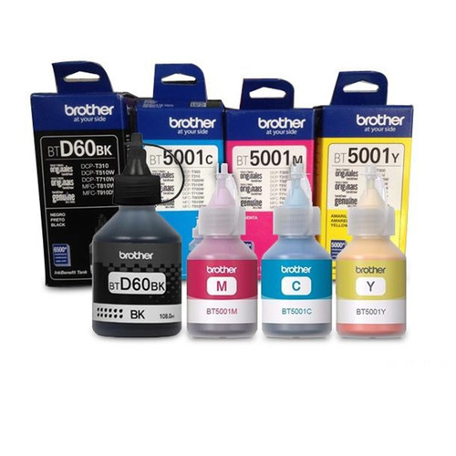 Kit Com 4 Refis De Tinta - Preto E Colorido Brother Original