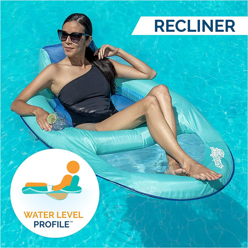 Swimways Spring Float Recliner Pool Lounger Chair Hyper-f Oo