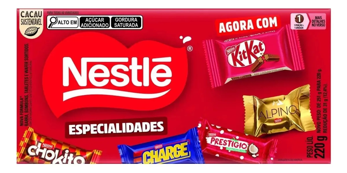 Nestlé Caixa Bombom Sortido Nestlé Especialidades 220g